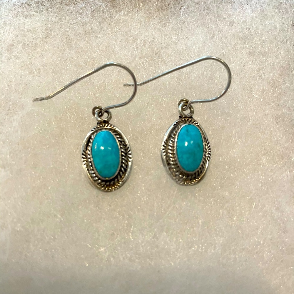 Turquoise Sterling Silver Dangle Earrings